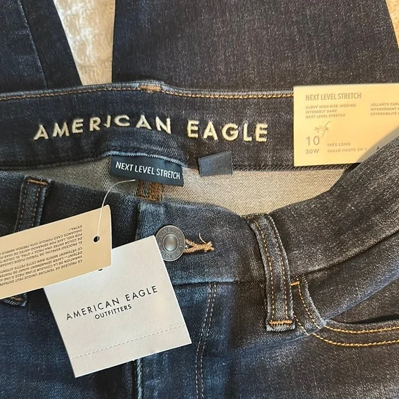 American Eagle Outfitters Indigo Jegging - Size 10 X-Long - Picture 2 of 4